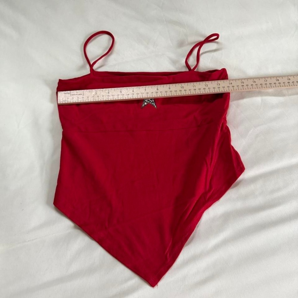 red handkerchief top  Y2K‎ festive LA Movers size medium - Picture 3 of 4